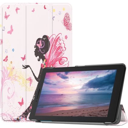Mobigear Tri-Fold Coque Lenovo Tab E8 Etui - Fée papillon