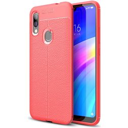 Mobigear Luxury Coque Xiaomi Redmi 7 Coque arrière en TPU Souple - Rouge