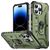 Mobigear Armor Ring Coque iPhone 14 Pro Max Coque arrière Rigide Anti-Chocs avec Anneau-Support - Vert