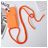 Mobigear Lanyard Card iPhone 15 Coque avec cordon en Silicone et Porte-Cartes - Orange