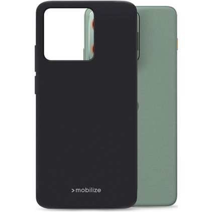 Mobilize Rubber Gelly Coque Motorola Edge 70 Pro Coque arrière en TPU Souple - Noir