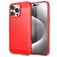 Mobigear Brushed Slim Coque iPhone 16 Pro Max Coque arrière en TPU Souple - Rouge