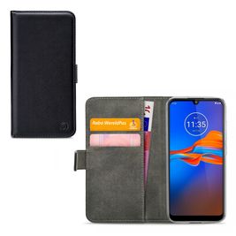 Mobilize Classic Gelly Wallet Housse Motorola Moto E6 Plus Etui Porte-Monnaie - Noir