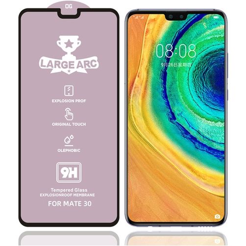 Mobigear Premium Huawei Mate 30 Verre trempé Protection d'écran - Compatible Coque - Noir