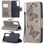 Mobigear Butterfly Housse Samsung Galaxy S21 Etui Porte-Monnaie - Gris