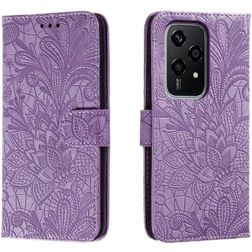 Mobigear Flowers Housse HONOR 200 Lite Etui Porte-Monnaie - Violet