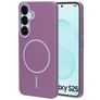 Mobiparts Slim Line Coque Samsung Galaxy S25 MagSafe Coque arrière Rigide - Imperial Purple
