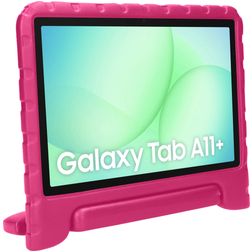 Mobiparts Kids Coque Samsung Galaxy Tab A11 Plus Coque de tablette pour enfants avec Poignée Enfants en EVA - Rose