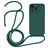 Mobigear Lanyard iPhone 14 Pro Coque avec cordon en Silicone - Vert foncé