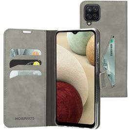 Mobiparts Classic Wallet Housse Samsung Galaxy A12 Etui Porte-Monnaie - Granite Grey