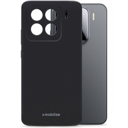 Mobilize Rubber Gelly Coque Xiaomi 15 Coque arrière en TPU Souple - Noir