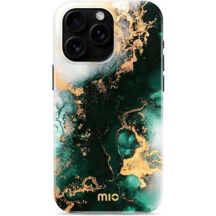 MIO Coque iPhone 16 Pro Max MagSafe Coque arrière Rigide - Green Marble