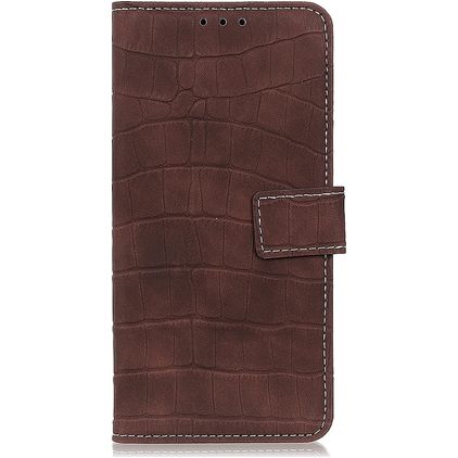 Mobigear Croco Housse Realme X50 Etui Porte-Monnaie - Marron