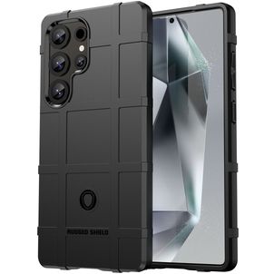 Mobigear Rugged Shield Coque Samsung Galaxy S25 Ultra Coque arrière en TPU Souple Anti-Chocs - Noir
