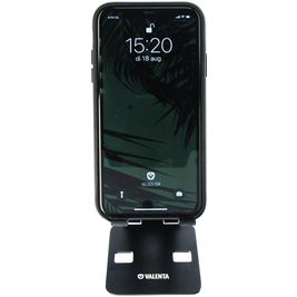 Valenta Aluminum Foldable Support de téléphone - Noir Universel