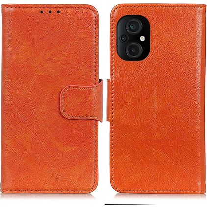 Mobigear Classy Housse POCO M5 Etui Porte-Monnaie - Orange