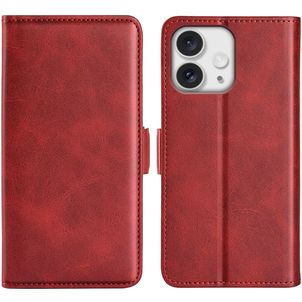 Mobigear Slim Magnet Housse iPhone 16 Pro Etui Porte-Monnaie - Rouge