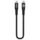 Mobilize Strong Nylon - Câble USB-C vers USB-C 0.2 mètre - Noir