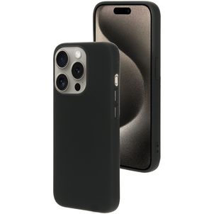 Mobiparts Coque iPhone 15 Pro Coque arrière en Silicone - Noir