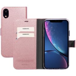 Mobiparts Saffiano Wallet iPhone XR Étui Portefeuille - Rose