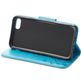 Mobigear Flowers Housse iPhone SE (2020) Etui Porte-Monnaie - Bleu