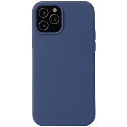 Mobigear Rubber Touch Coque iPhone 13 Mini Coque arrière en Silicone - Bleu Marin
