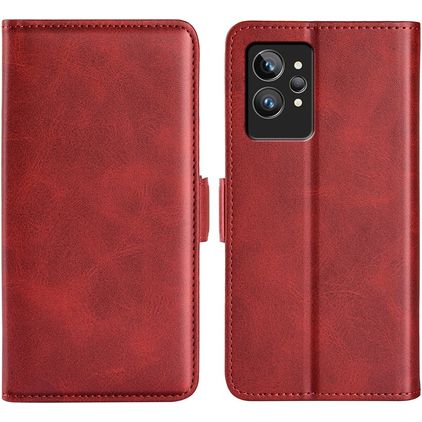Mobigear Slim Magnet Housse Realme GT2 Pro Etui Porte-Monnaie - Rouge