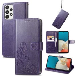 Mobigear Clover Housse Samsung Galaxy A73 Etui Porte-Monnaie - Violet