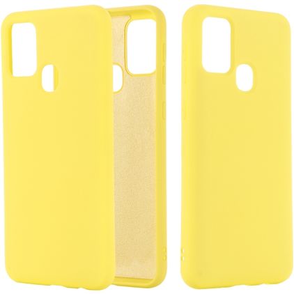 Mobigear Rubber Touch Samsung Galaxy M31 Silicone Coque arrière - Jaune