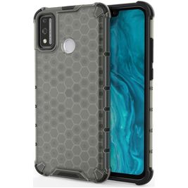 Mobigear Honeycomb Coque HONOR 9X Lite Coque arrière Rigide Anti-Chocs - Gris