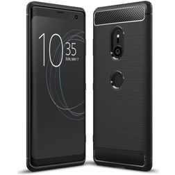 Mobigear Brushed Slim Coque Sony Xperia XZ3 Coque arrière en TPU Souple - Noir