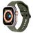 Mobigear Ripple Bracelet Silicone Apple Watch Fermeture boucle ardillon - 49/46/45/44 mm - Vert