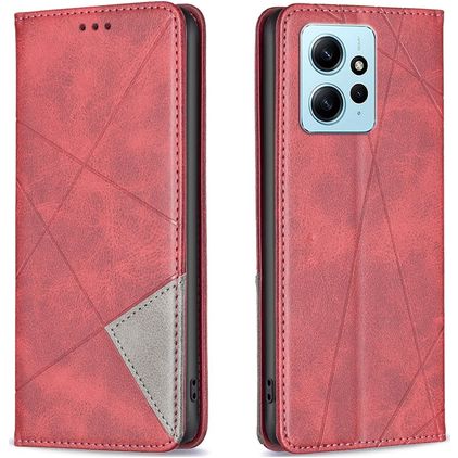 Mobigear Rhombus Slim Housse Xiaomi Redmi Note 12 Etui - Rouge