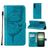 Mobigear Butterfly Housse Sony Xperia 1 IV Etui Porte-Monnaie - Bleu