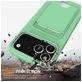 Mobigear Lanyard Card iPhone 17 Pro Coque avec cordon en Silicone et Porte-Cartes - Vert