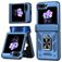 Mobigear Armor ring Coque Samsung Galaxy Z Flip 7 FE Coque arrière Rigide Anti-Chocs avec Anneau-Support - Bleu