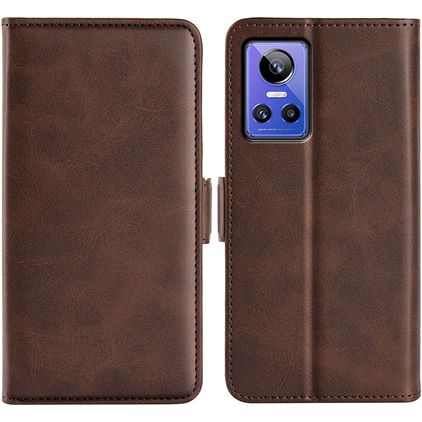 Mobigear Slim Magnet Housse Realme GT Neo 3 Etui Porte-Monnaie - Marron