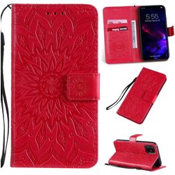 Mobigear Sunflower Housse iPhone 11 Etui Porte-Monnaie - Rouge