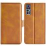 Mobigear Slim Magnet Housse TCL 30 Plus Etui Porte-Monnaie - Cognac