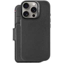 Decoded Detachable Wallet Housse iPhone 16 Pro MagSafe Etui avec Coque Détachable en Cuir Véritable Porte-Monnaie - Noir