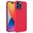 Mobigear Woven Coque iPhone 14 Pro Max Coque arrière en TPU Souple - Rouge