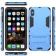 Mobigear Armor Stand Coque iPhone XS Max Coque arrière Rigide Anti-Chocs avec Support Amovible - Bleu