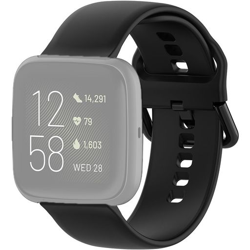 Mobigear Sport Buckle Bracelet Silicone Fitbit Versa 2 Fermeture boucle ardillon - Noir