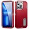 Mobigear Rugged Stand Coque iPhone 14 Pro Coque arrière Rigide Anti-Chocs avec Support Amovible - Rouge