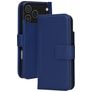Mobiparts Wallet Housse iPhone 17 Pro Max MagSafe Etui en Cuir Véritable Porte-Monnaie - Bleu