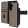Mobiparts Samsung Galaxy A56 Coque Cuir véritable Étui 2en1 avec coque amovible Portefeuille - Taupe