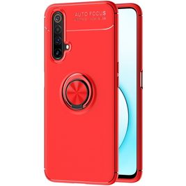 Mobigear Armor Ring Coque Realme X50 Coque arrière en TPU Souple Anti-Chocs avec Anneau-Support - Rouge