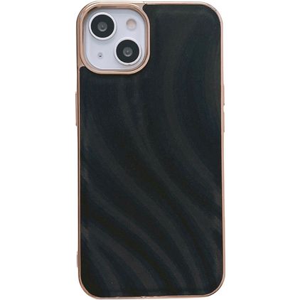 Mobigear Wavy iPhone 14 Plus Plastique rigide Coque arrière - Noir