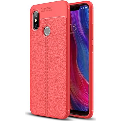 Mobigear Luxury Coque Xiaomi Mi 8 Coque arrière en TPU Souple - Rouge