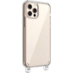 Mobigear Mix & Match Transparent iPhone 12 TPU souple Coque avec cordon - Transparent